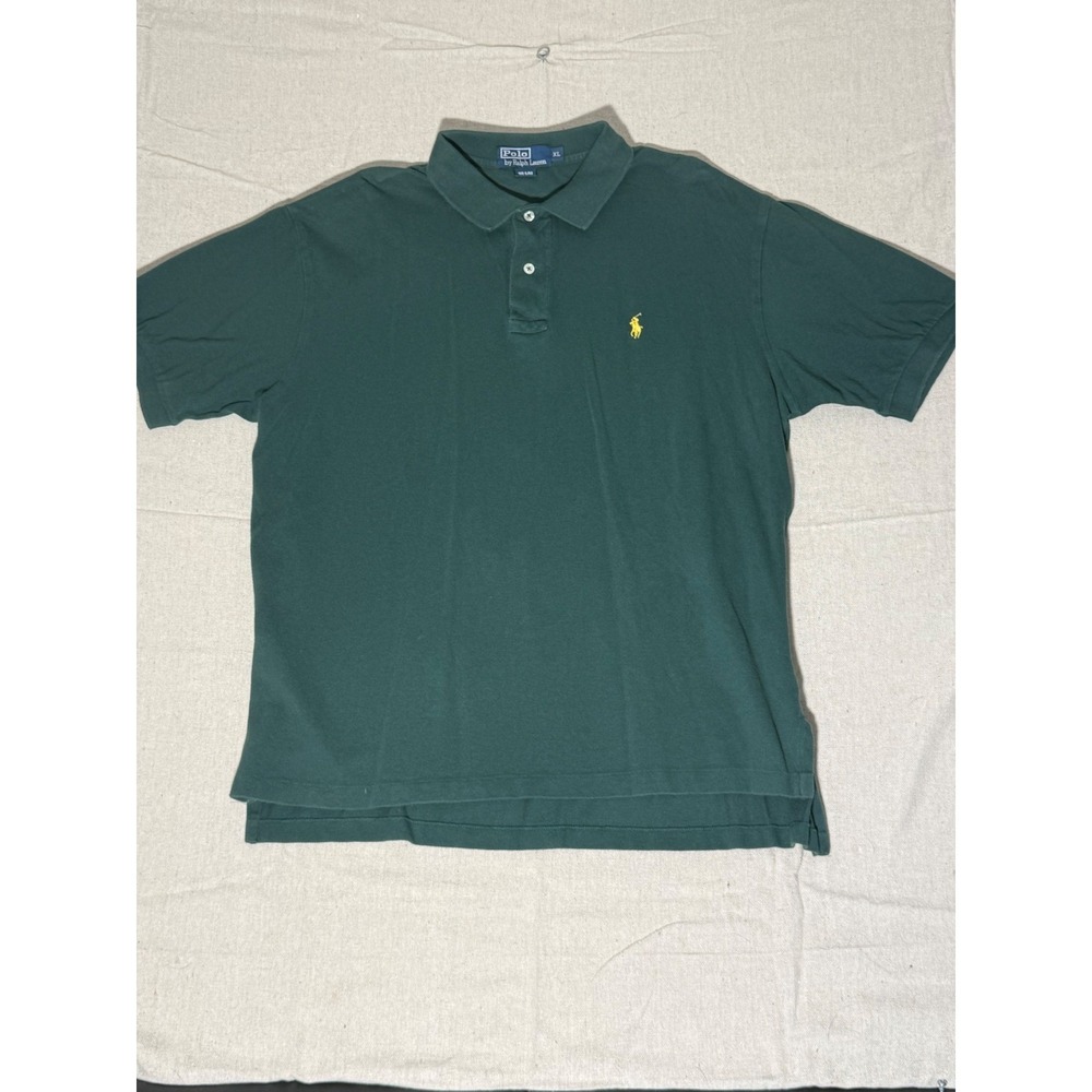 Polo Ralph Lauren Mens XL Hunter Green Short Sleeve Cotton Pique Polo Shirt